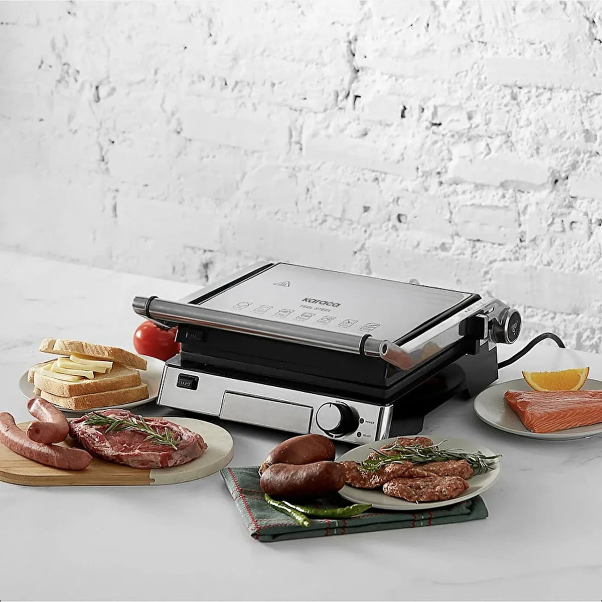 Karaca Biogranit 6-Slice Toaster & Grill - Inox, Fast Performance, 153.06.11.0448