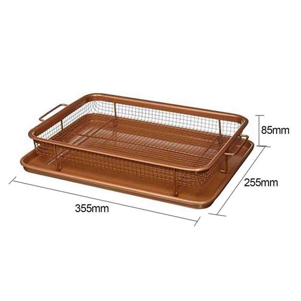 Cool Gift, copper crisper, 2-Piece Non-Stick Bakeware Set