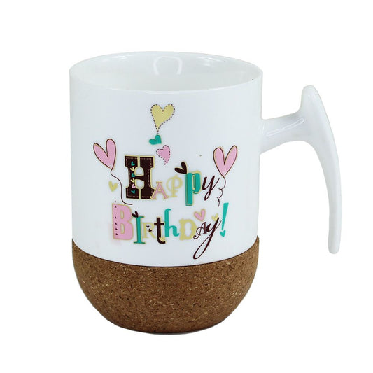 Cool Gift, Birthday Ceramic Mug With Cork Bottom