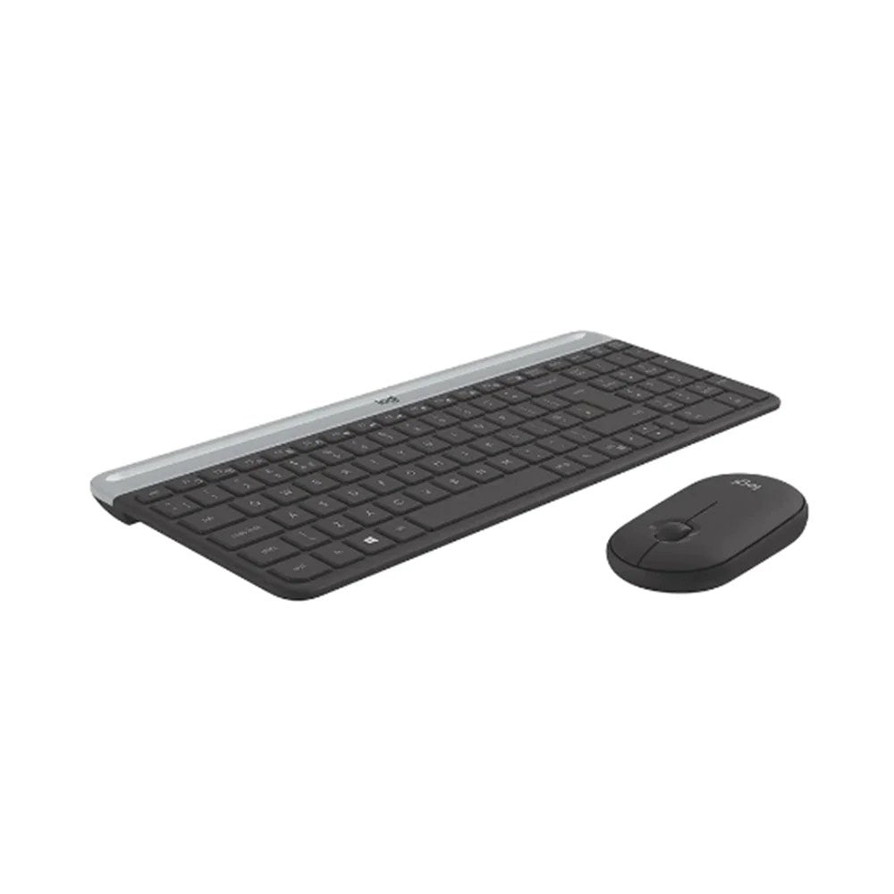 Logitech, Wireless Combo Mk470 Slim Nano Receiver Black En/Ar
