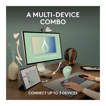 Logitech, Wireless Combo Mk380S Pebble 2 Graphite (Ara)