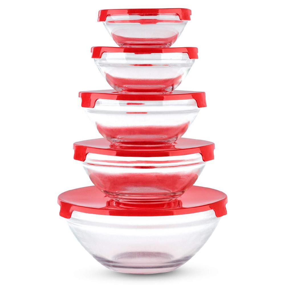 Cool Gift, 5Pc Glass Bowl Set, Available In Different Colors
