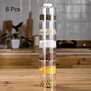 Cool Gift, Set Of 6 Pcs Spices Jar Tower