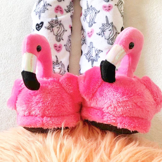 Cool Gift, Flamingo Plush Home Pantoufle, Available in Different Colors