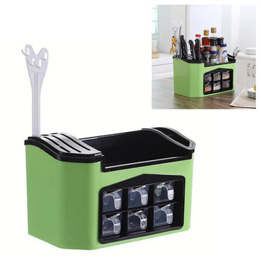 Cool Gift, Multi-Function Spice Rack Organizer With Seasoning Jar Storage Box, Available in Different Colors