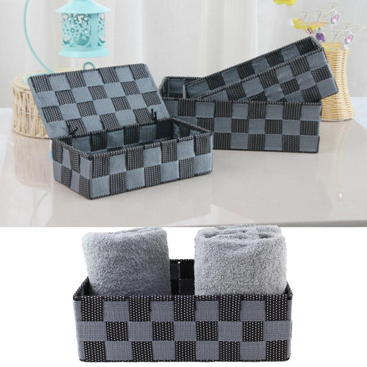 Sanitary, Organizing Bathroom Rectangel Baskets Set of 3 Pcs, Available in Different Colors