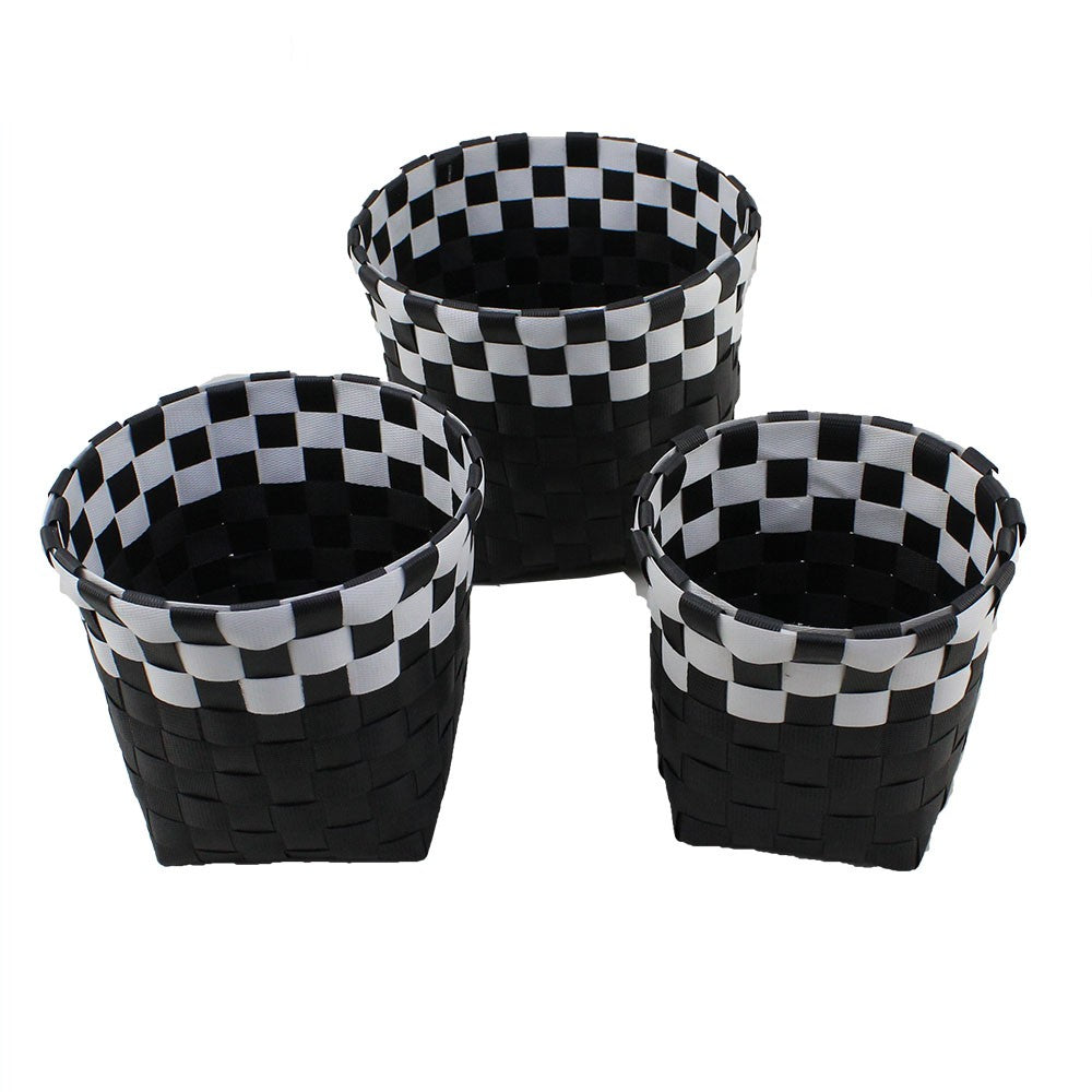 Sanitary, Organizing Bathroom Round Baskets Set of 3 Pcs, Available in Different Colors