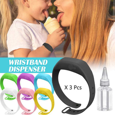 Cool Gift, Wristband Hand Sanitizer 3 Pcs Mixed Colors #01