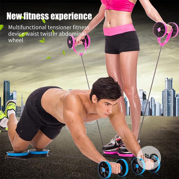 Cool Gift, 5-in-1 Multi-Functional Core Ab Workout Abdominal Wheel - Blue, Available in Different Colors