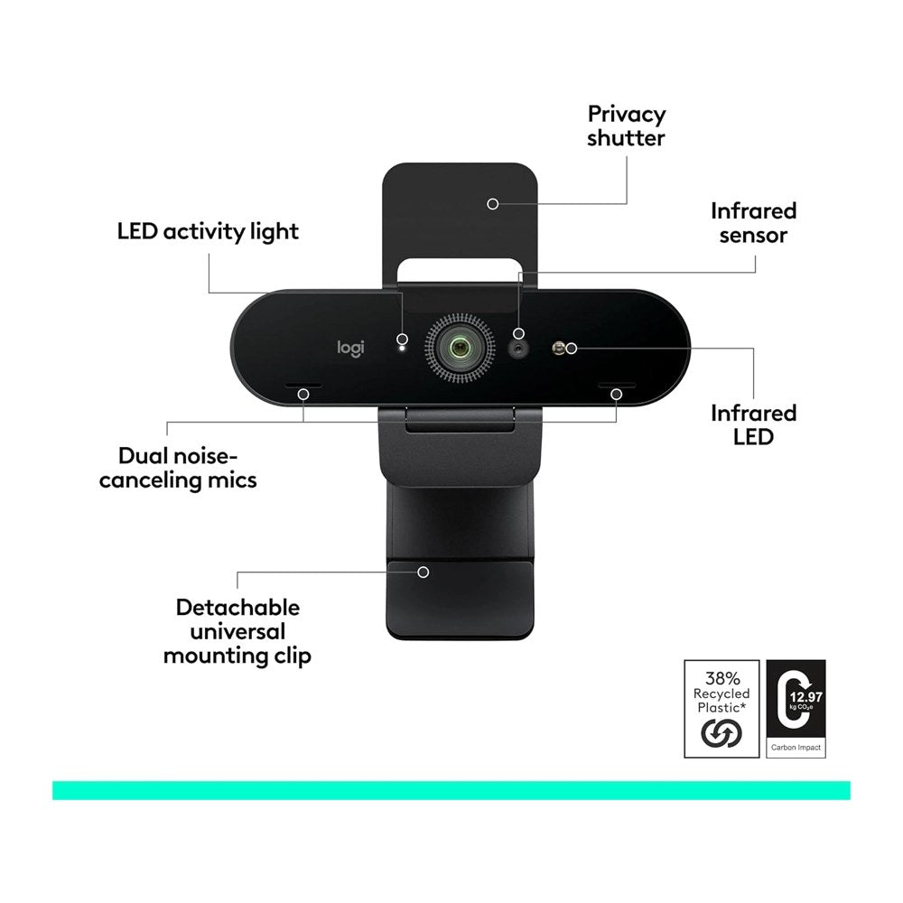 Logitech, Webcam Brio 4K Ultra Hd
