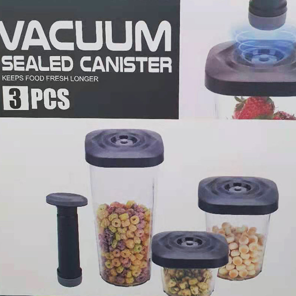 Cool Gift, 3 PCS Food Storage Container with Vacuum Sealed Set
