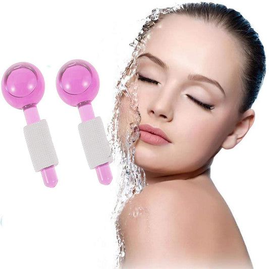 Cool Gift, 2 Pcs Beauty Crystal Ball Facial Ice Globe