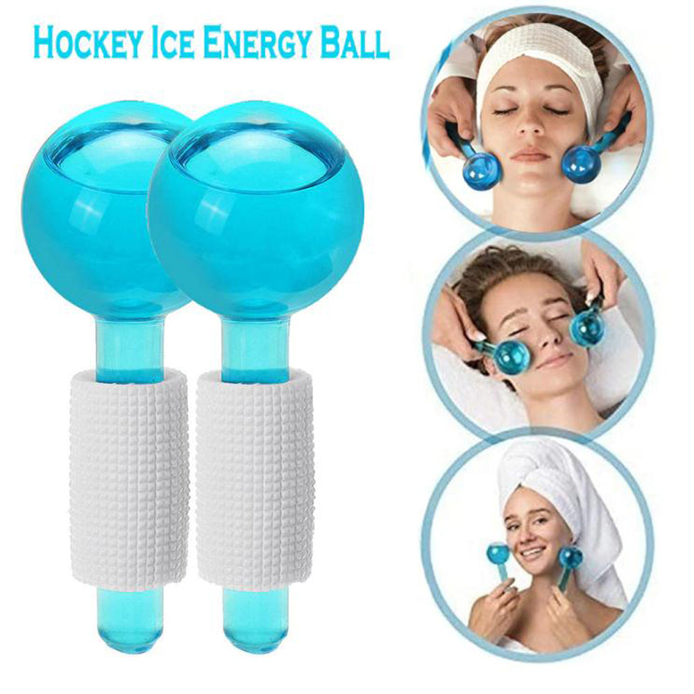 Cool Gift, 2 Pcs Beauty Crystal Ball Facial Ice Globe