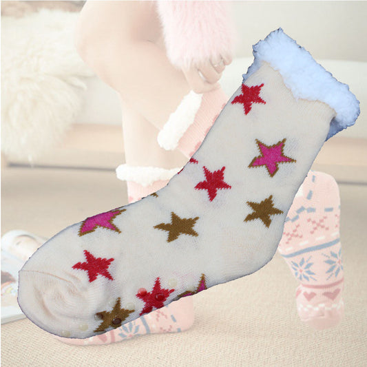 Cool Gift, Womens Slipper Socks Winter Warm Fleece, Available in Different Colors
