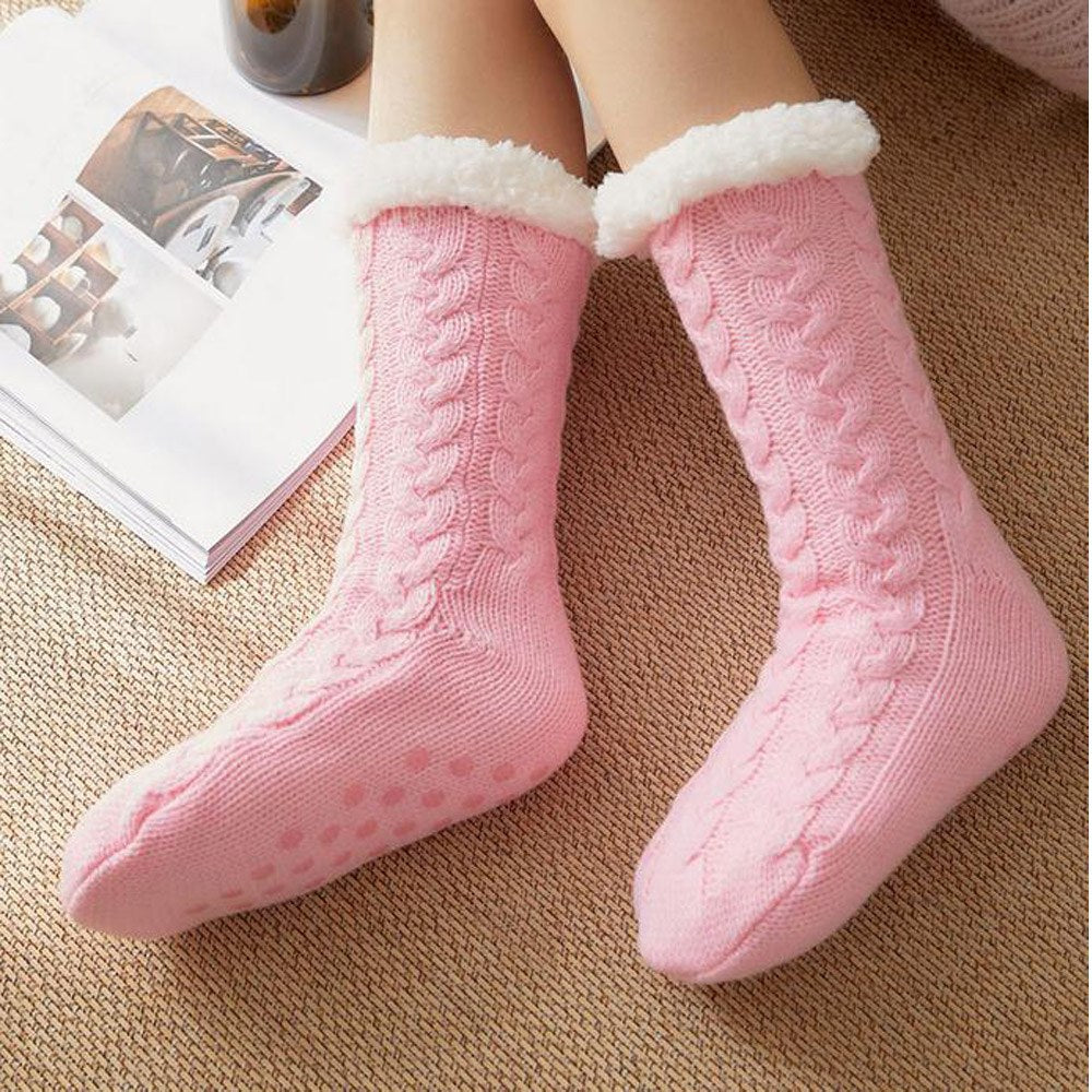 Cool Gift, Womens Slipper Socks Winter Warm Fleece, Available in Different Colors