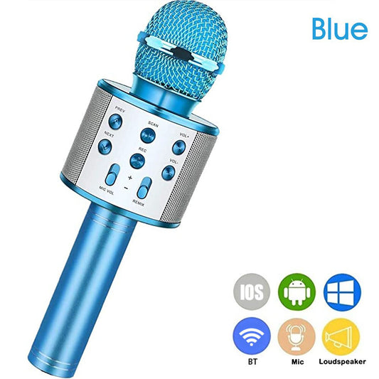 Cool Gift, Ws858 Wireless Bluetooth Microphone Karaoke Speaker, Available in Different Colors