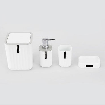 Sanitary, 4 Pcs Bathroom Accessory Set, Available in Different Colors