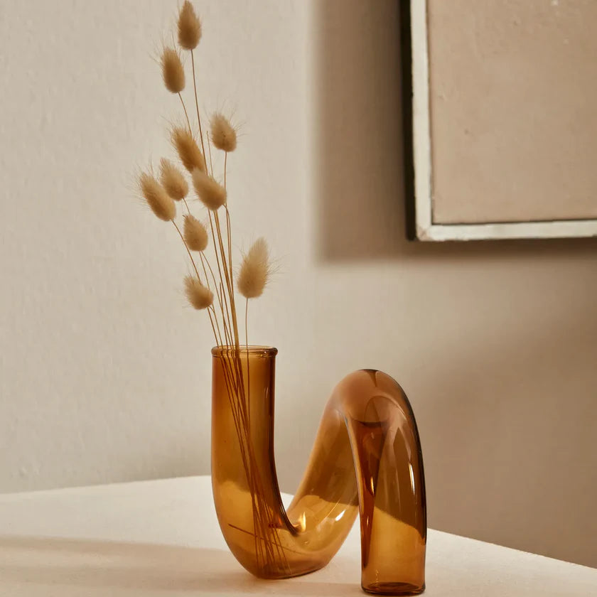 Karaca Home Loop Glass Decorative Object 13 cm - Bronze Finish, 153.09.01.3170