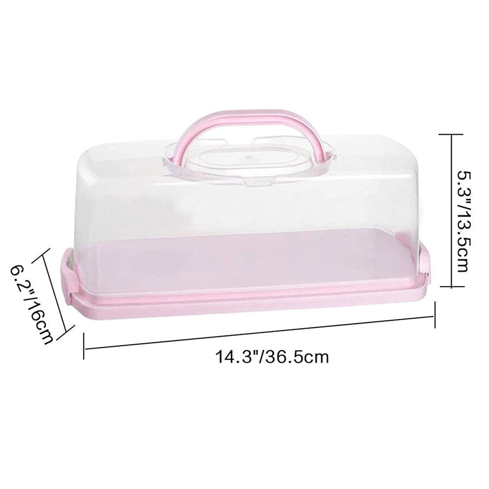 Cool Gift, Plastic Bread Cake Box With Portable Handle
