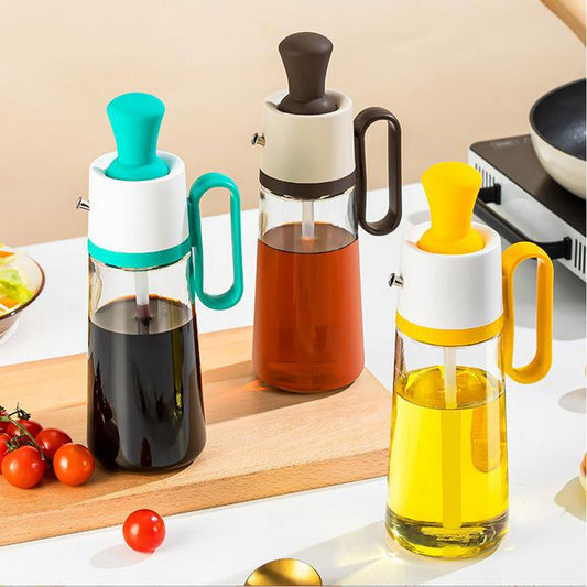 Cool Gift, Olive Oil Dispenser With Silicone Brush For Kitchen Bbq, Available in Different Colors