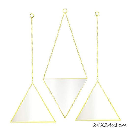 Cool Gift, Triangle Decorative Mirror Set of 3 HB-99-SJx3