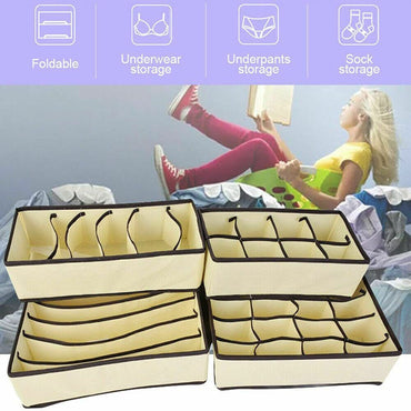 Cool Gift, 4 PCS/SET Foldable Storage Drawer Organizer