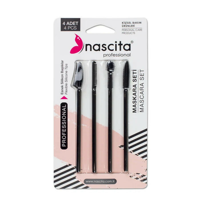Nascita Silicone Mascara & Eyebrow Shaping Brush Set Pack of 4