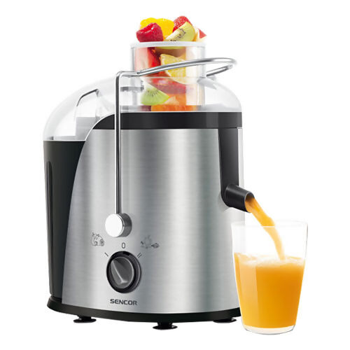 Sencor Juicer, 700W, Wide Tube, 13000RPM, 2 Speeds, Triple Protection, Silver Stainless Steel, SNC-SJE741SS