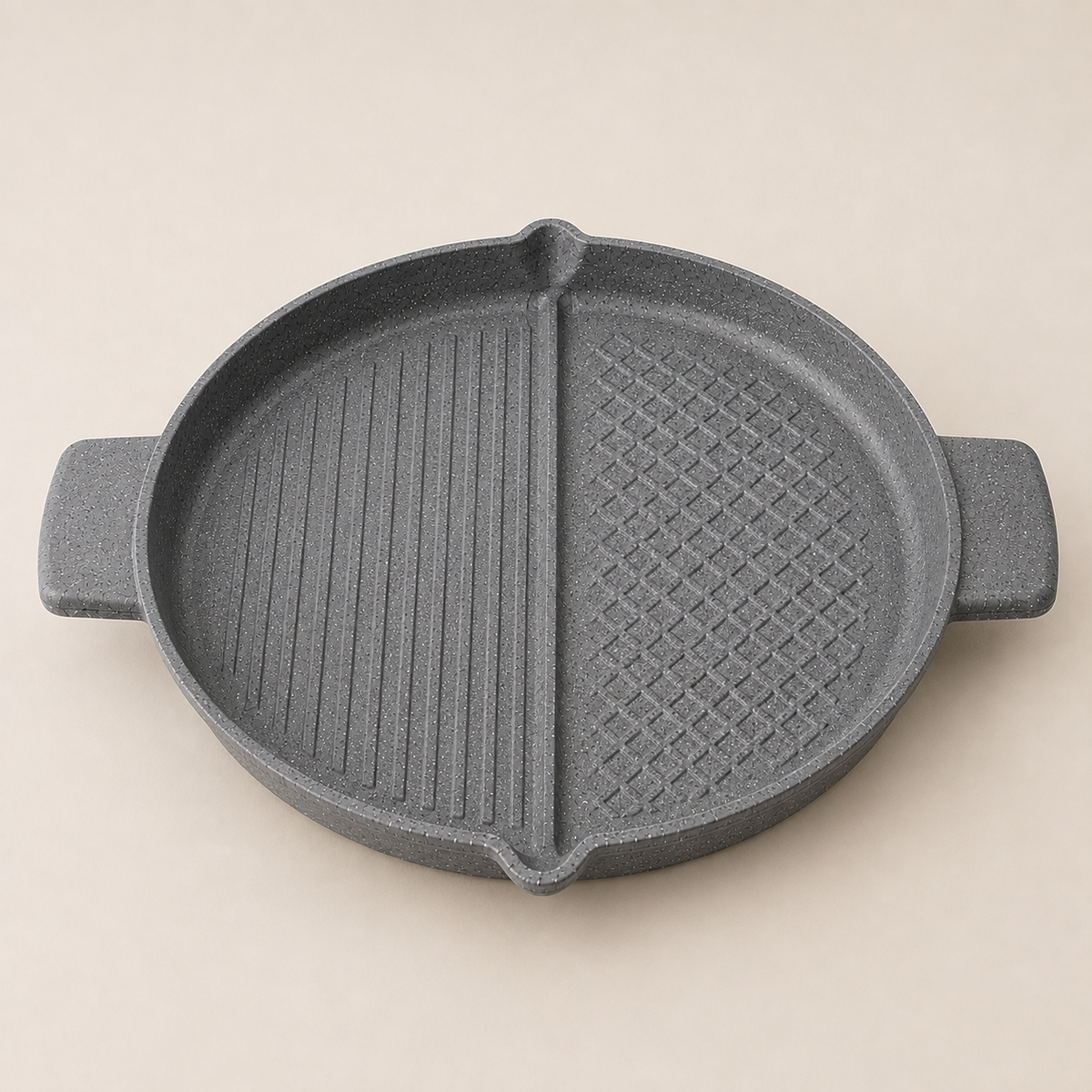 Karaca Love of Kitchen Biogranite Double-Sided Griddle Pan with 2 Oven Gloves 30 cm, 153.03.08.1369