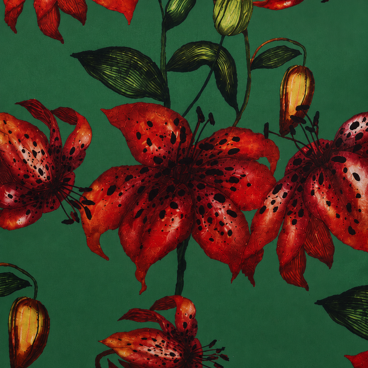 Karaca Home Floral Green Decorative Pillow 45 x 45 cm, 300.21.02.0235