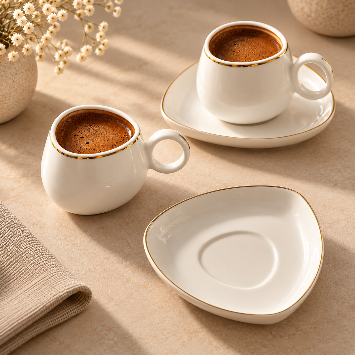 Karaca Streamline Tribe 2-Piece Coffee Cup Set – 90 ml, 8683650325048