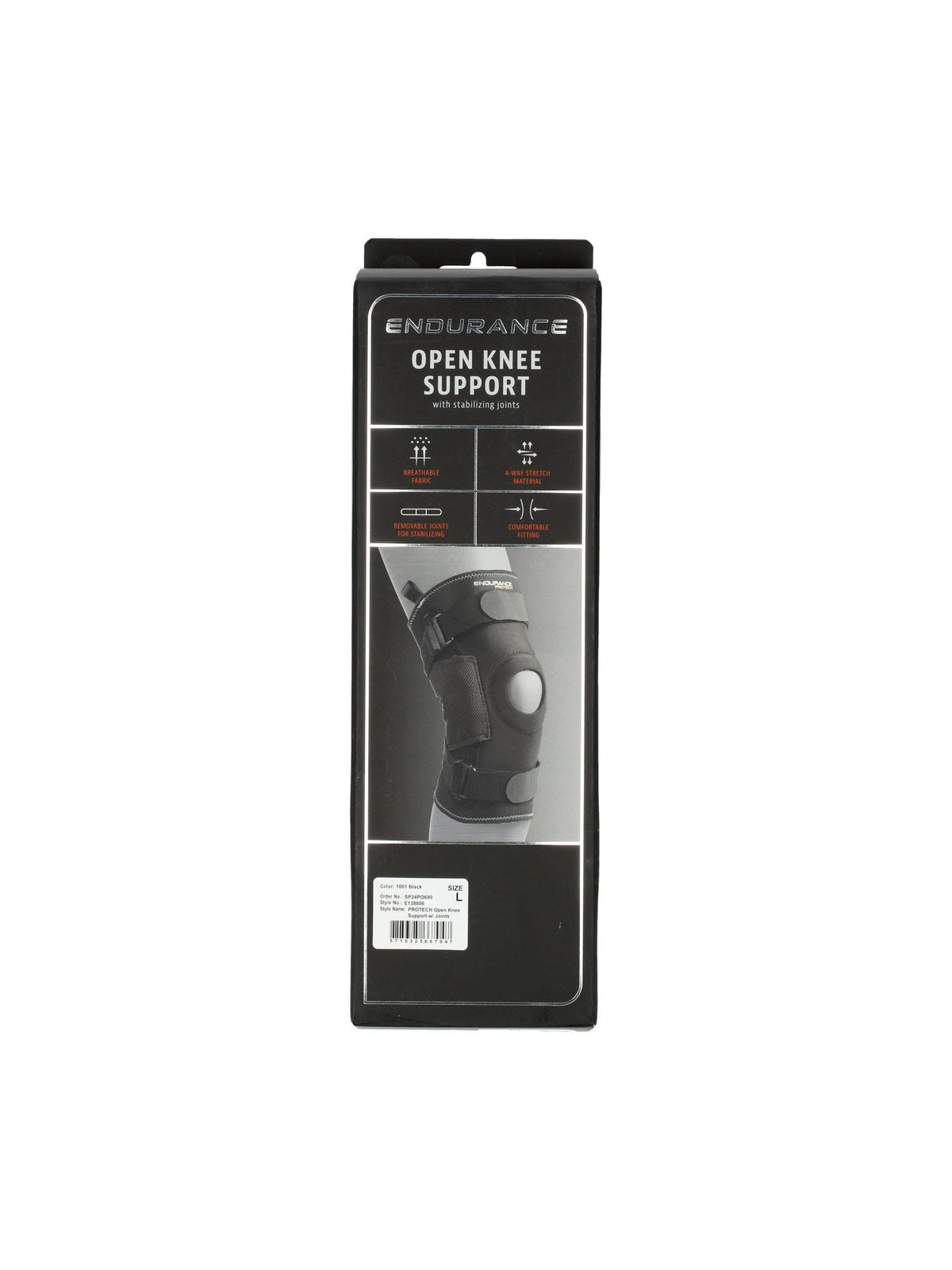 ENDURANCE PROTECH OPEN KNEE SUPPORT W/ JOINTS