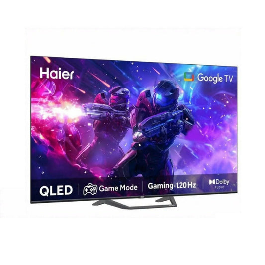 Haier 65-Inch QLED Google 4K UHD TV, 120Hz, Chrome Cast Built-In, Quantum Dot, 2G+32G, 4HDMI - 2USB - Bluetooth, HAE-H65S80GUX