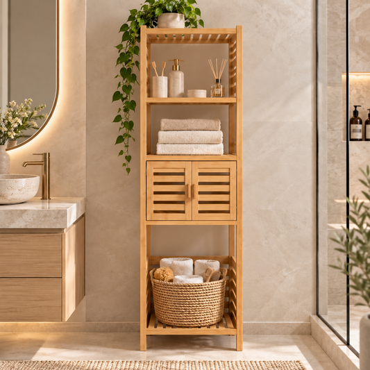 Haven Bamboo Bathroom Storage Cabinet | AH-88-93