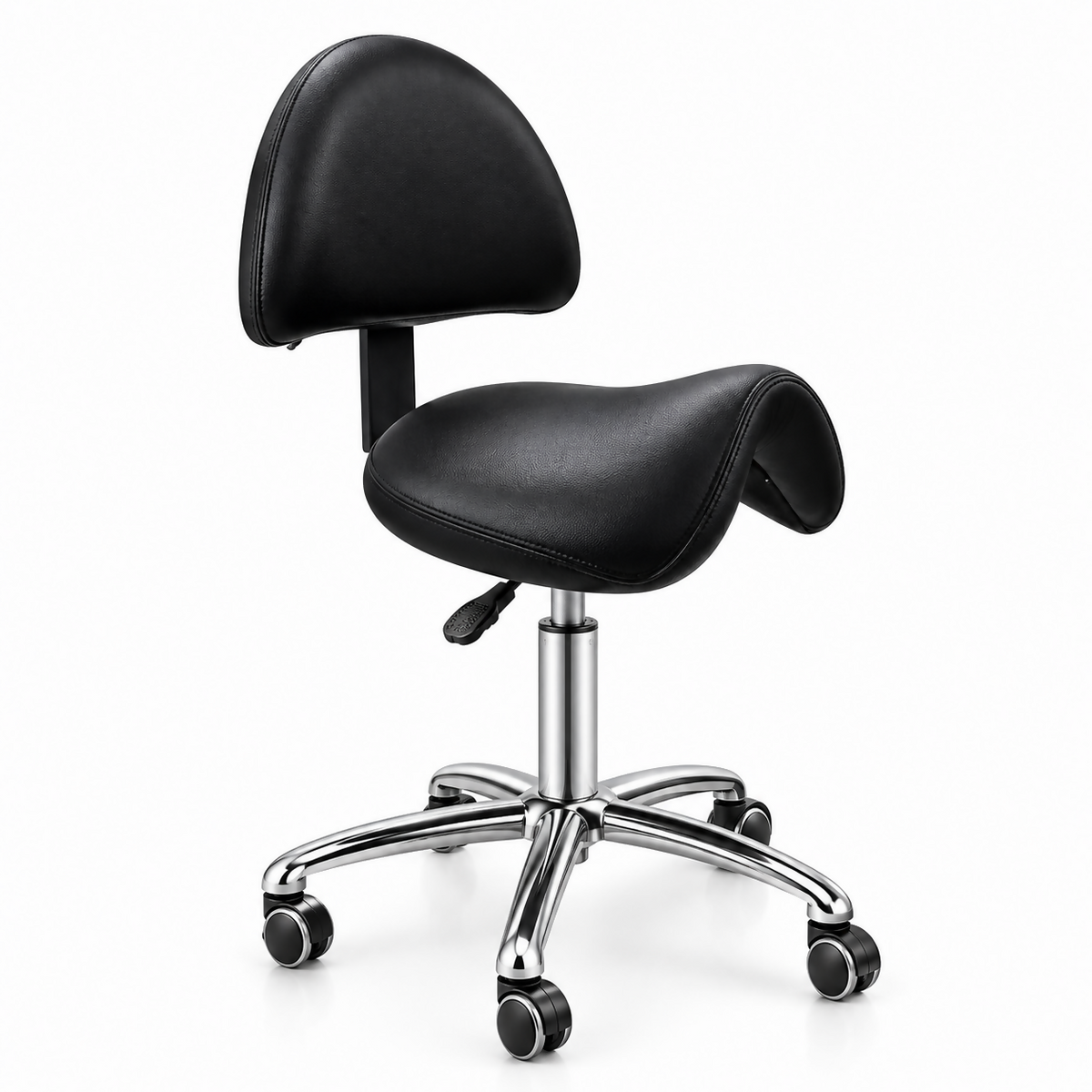La Perla Tech Professional Swivel Rolling Stool Chair with Wheels S-18