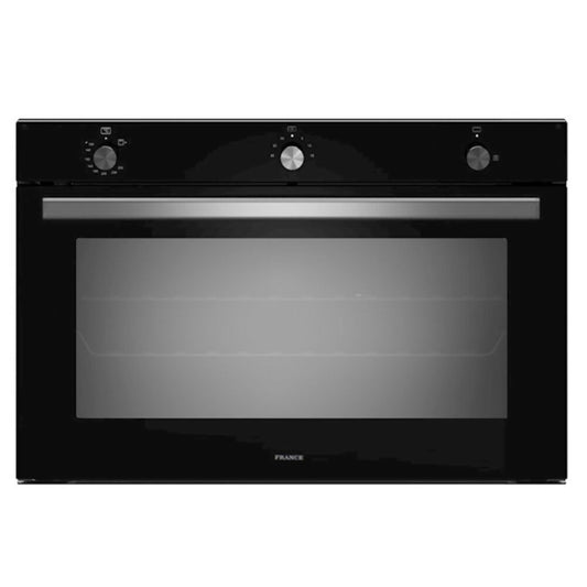 France Built In Oven 90Cm Glass Black, Full Gas, Removable Glass, Made In Italy, FGG90BLACK