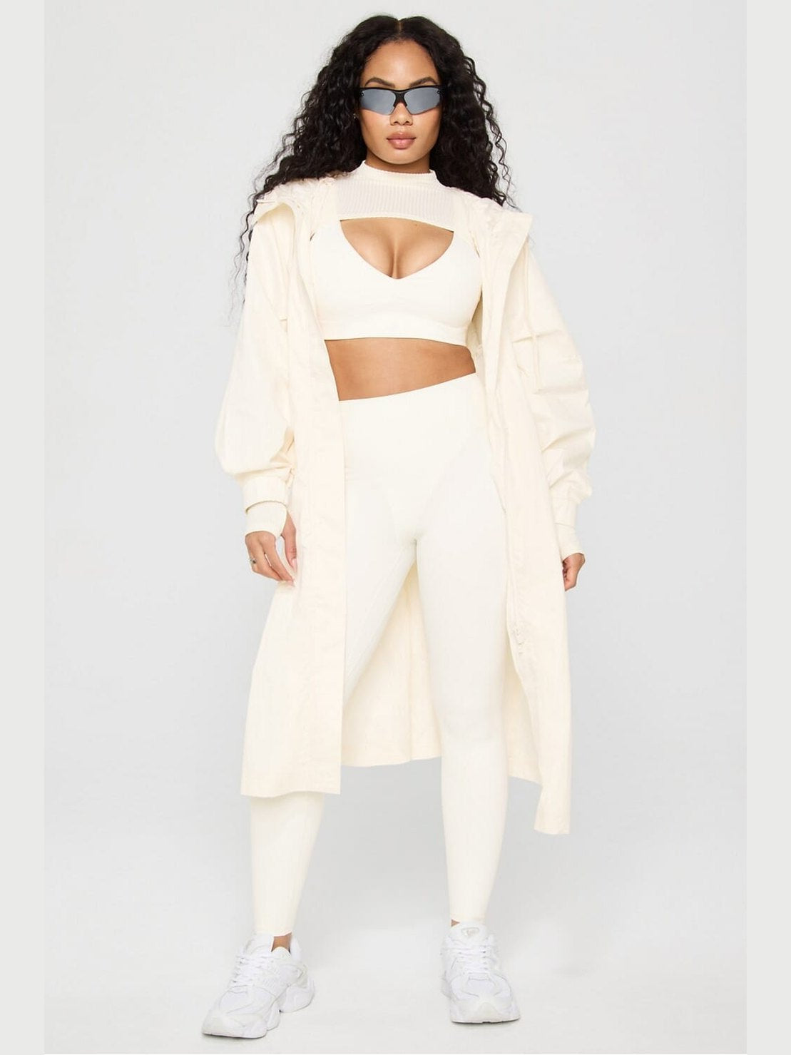 FABLETICS HOODED TRENCH COAT