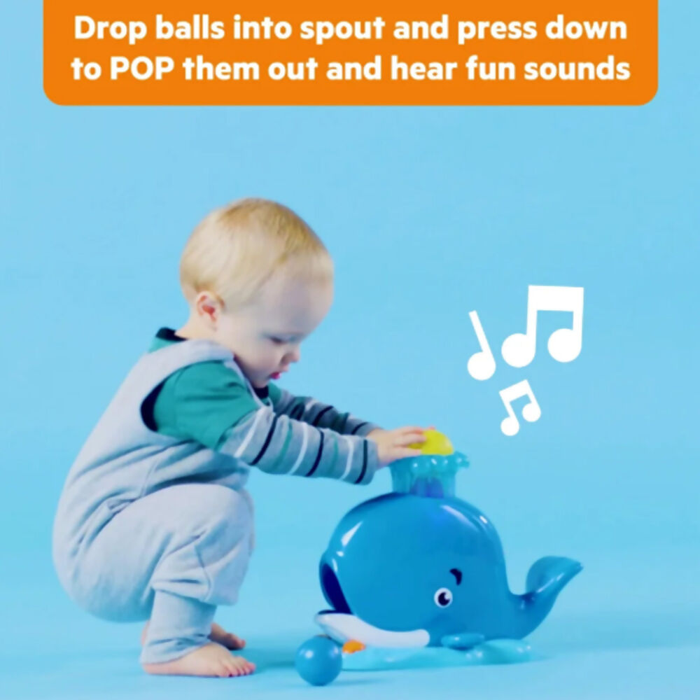 Baby Einstein Silly Spout Whale Popper Toy, 10934