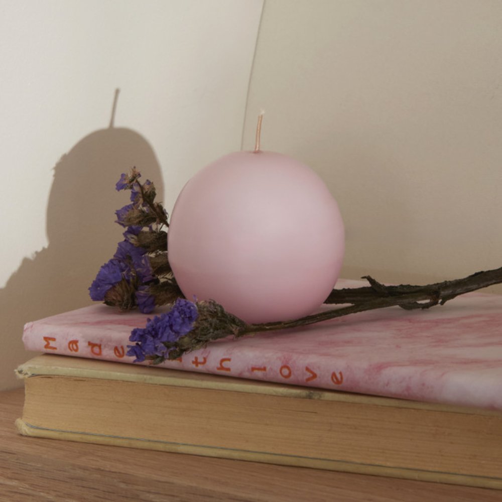 Karaca Home Ball Candle Pink 6cm, 8680214388501