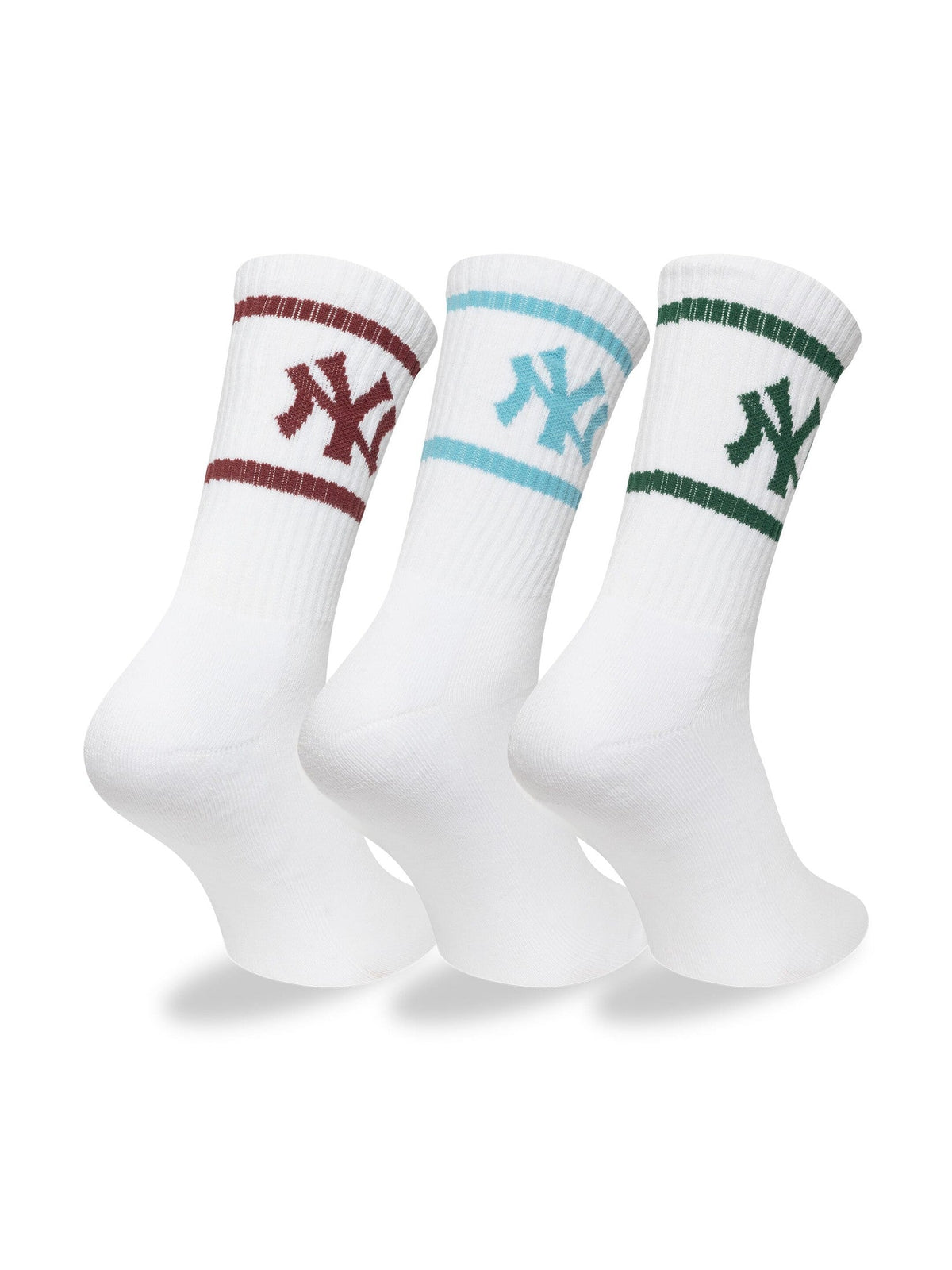 NEW ERA MLB CREW SOCKS 3PK NEYYAN WHI