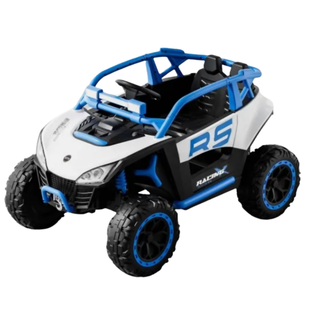 UTV Buggy Ride-On Car – 12V Battery, Dual Motors, Remote Control, LED Lights & Music (Ages 3–8)