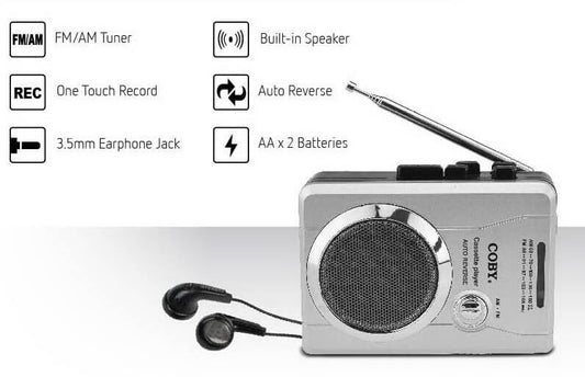 Coby, Cassette Tape Player Walkman Portable - CVR630
