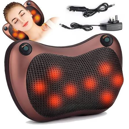 Car & Home Shiatsu Massage Pillow 8028 – Heated Neck, Back & Shoulder Massager