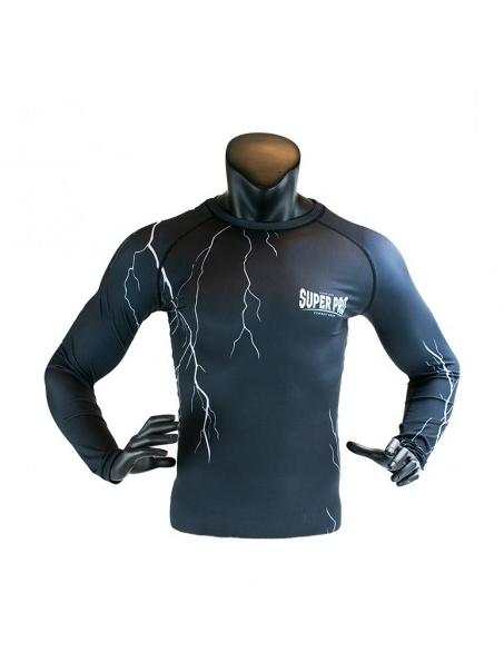 SUPER PRO COMBAT GEAR COMPRESSION SHIRT LONG SLEEVE THUNDER