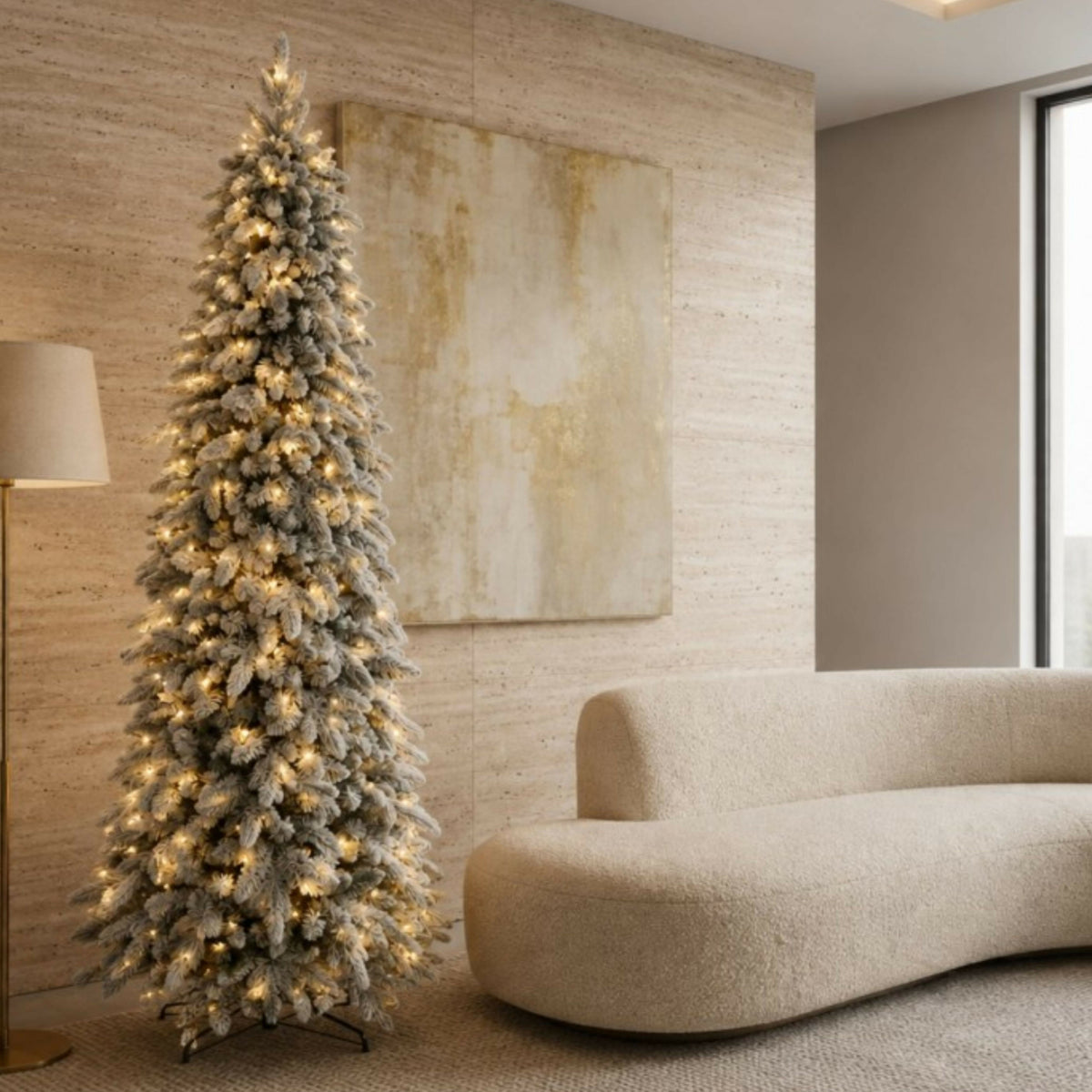 Lumi White Boy Christmas tree with LED light - 150cm HJT2643S