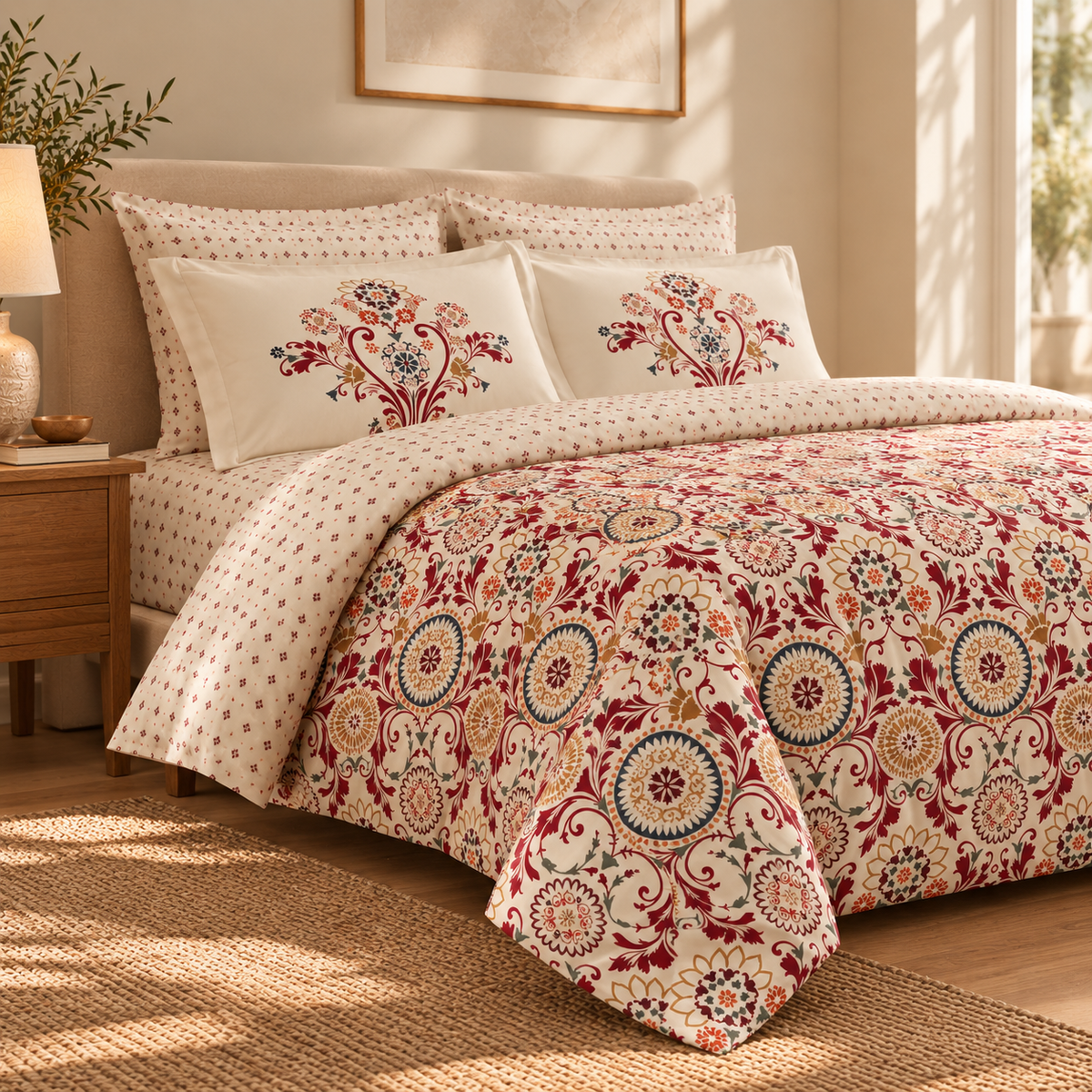 Karaca Home Luis Satin Double Duvet Cover Set, 8680214360255