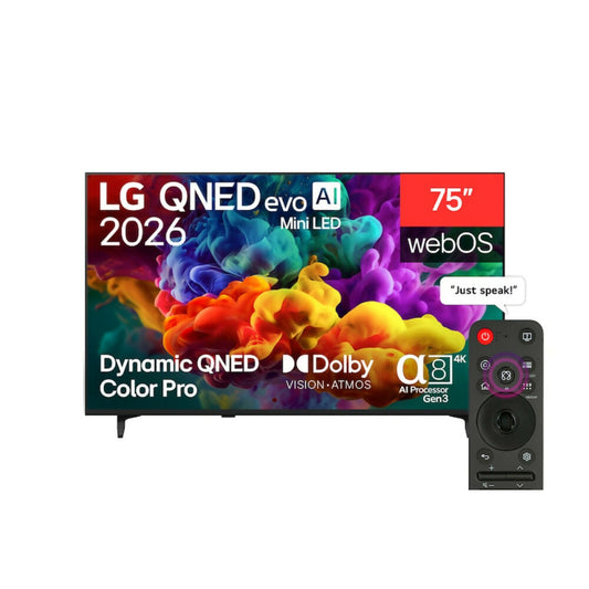 LG 75-Inch QNED EVO AI QNED85 Mini LED 4K Smart TV 2026, 75QNED85B6T