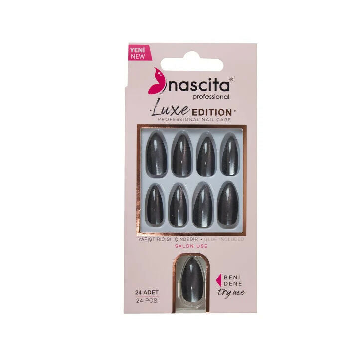 Nascita Cat Eye False Nails With Glue 244 Pack of 24