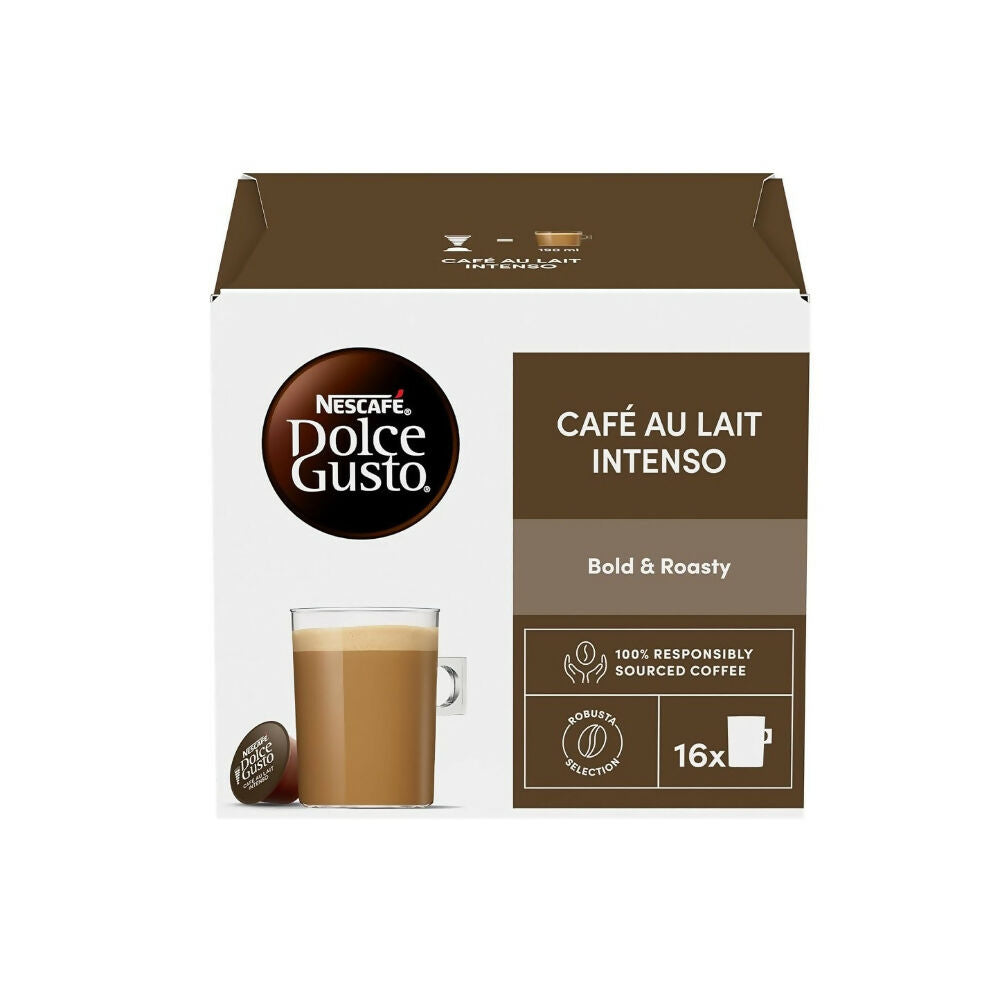 Nescafe Dolce Gusto Cafe Au Lait Intenso, 16 Capsules 160G, NESC-69786