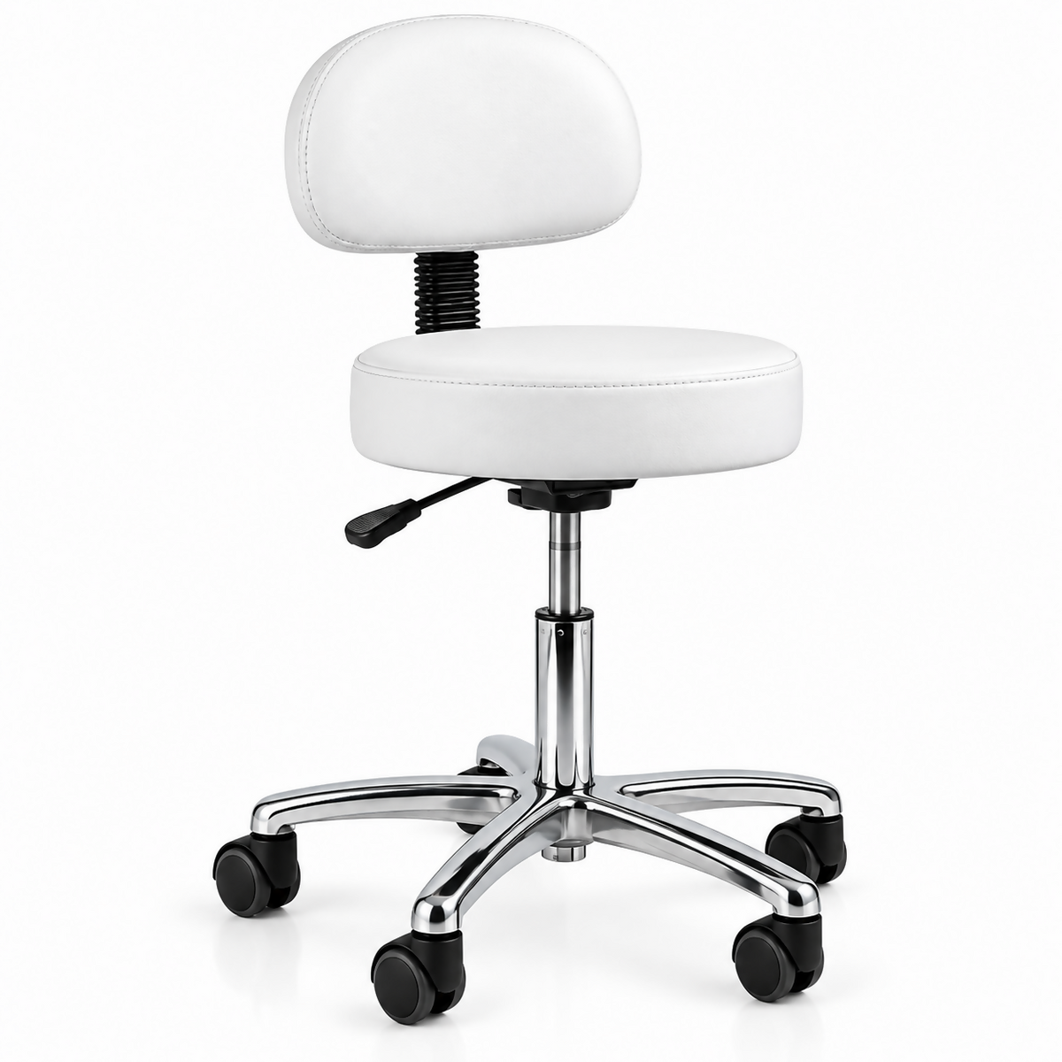 Swivel Spa Massage Stool-Tabouret Adjustable Height Salon with Backrest